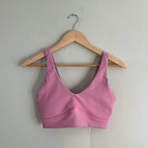 WILO The Label Ribbed Pink Sports Bra Medium Sporty Bright Activewear